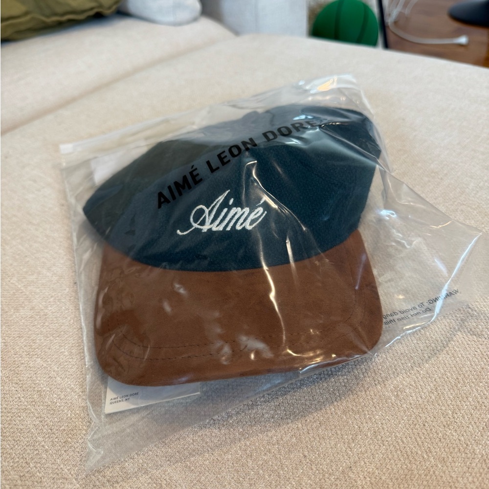Aime Leon Dore Moleskin Suede Brim Country Hat, Pine Green/Brown, NWT - Picture 8 of 10